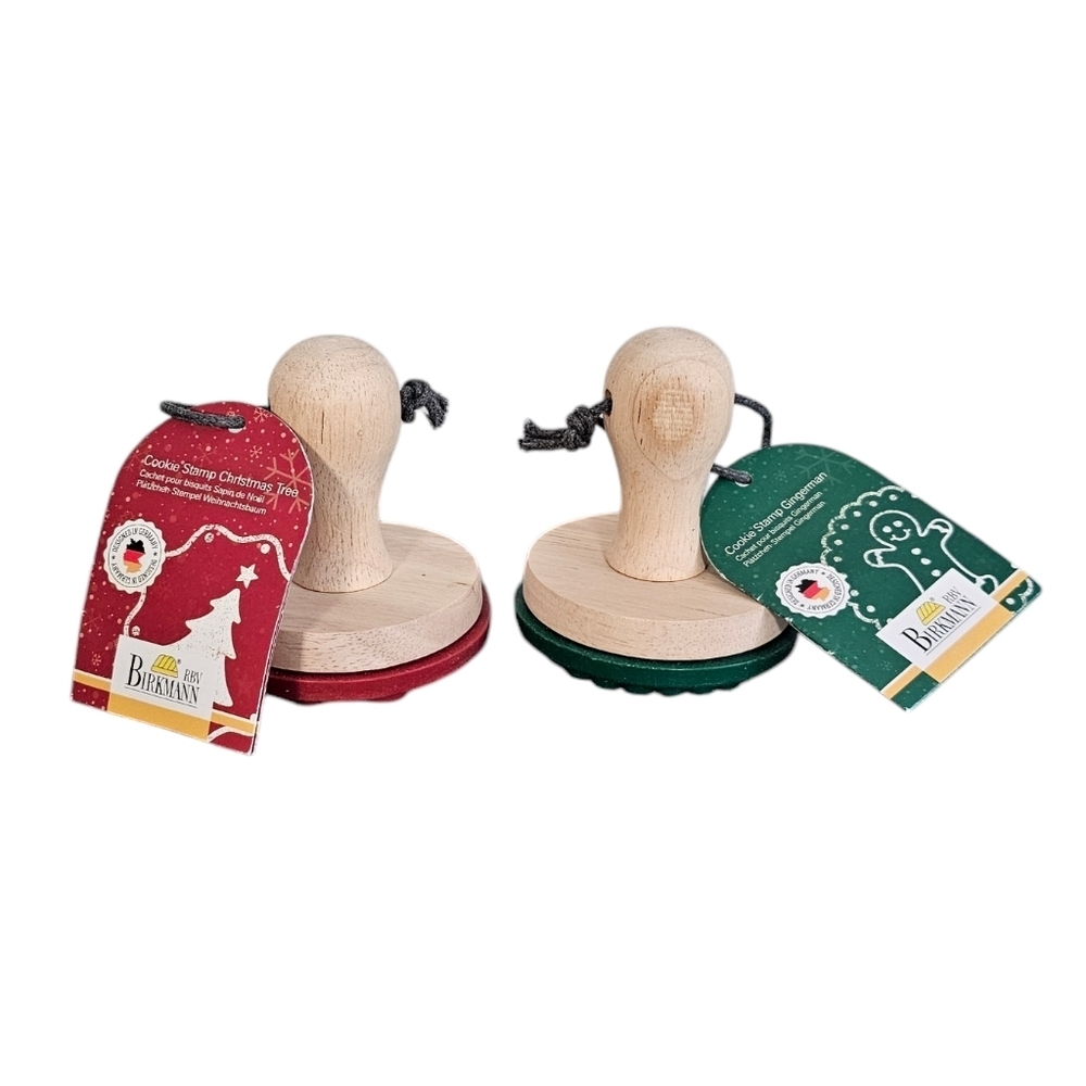 Birkmann Christmas Tree & Gingerbread Man Cookie Stamp Set